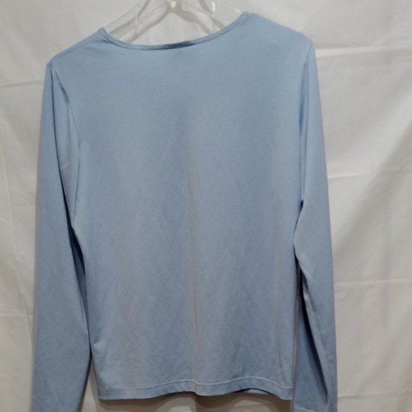 Stephanie by Crystal Women's Long Sleeved Shirt Light Blue Small Strachey - Picture 3 of 4